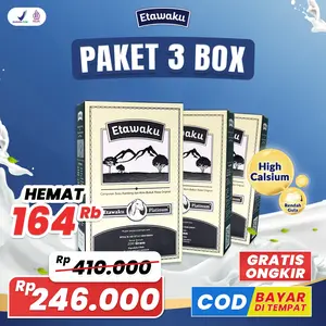 3  BOX ETAWAKU PLATINUM- Susu Kambing Etawa Tinggi Kalsium [Bubuk, Dairy, Milk]