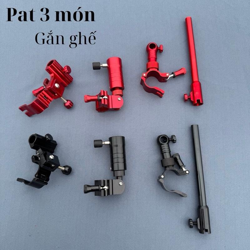 Combo Bộ 4 món Pat gắn ghế  - rọng cá - chống cần - khay mồi - Phụ Kiện câu cá, câu đài Fishing