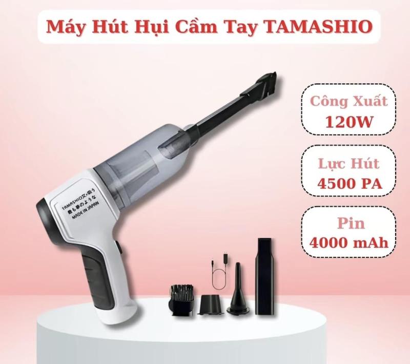  Máy hút bụi cầm tay mini Tamashio 3 trong 1 công suất 120W tích điện hút chân không thổi bụi làm sạch hiệu quả 