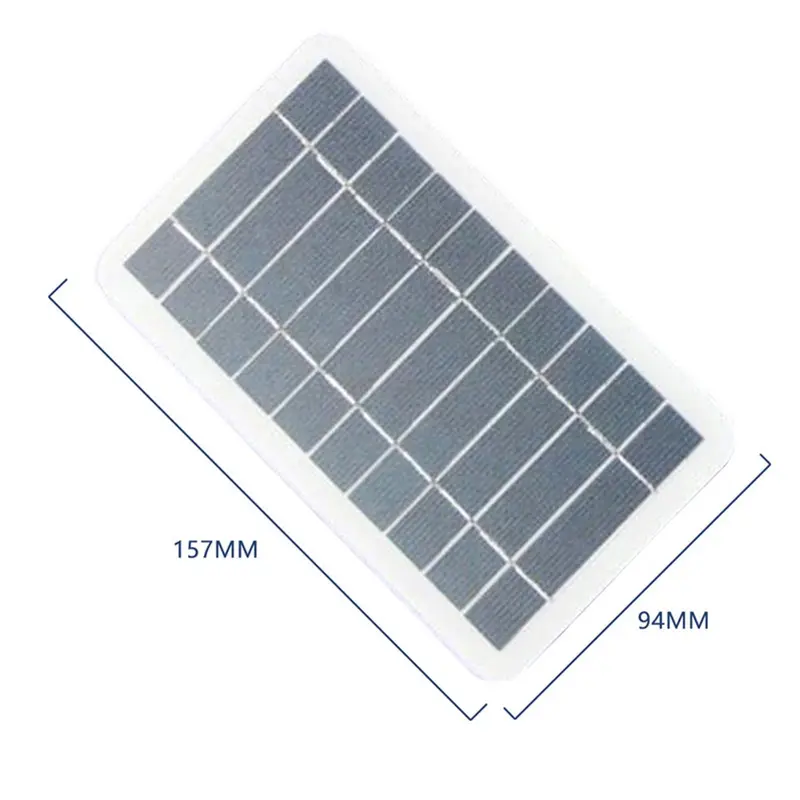 Bảng điều khiển năng lượng mặt trời, 2W, 5V, Cầm Tay, để sạc điện thoại nhanh, ngoài trời, bộ sạc năng lượng mặt trời mini 4