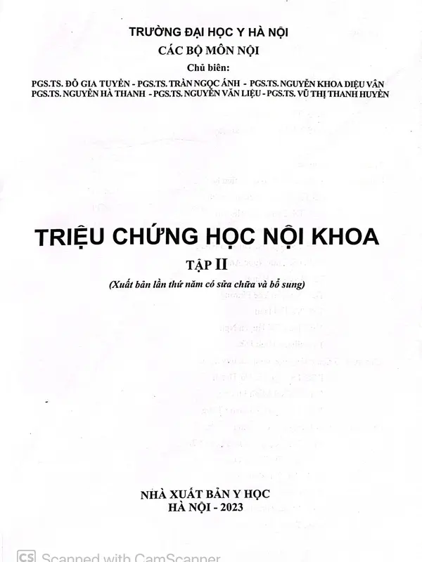 Benito - Sách - Triệu chứng học nội khoa (tập 2) - 2023 - NXB Y học 1