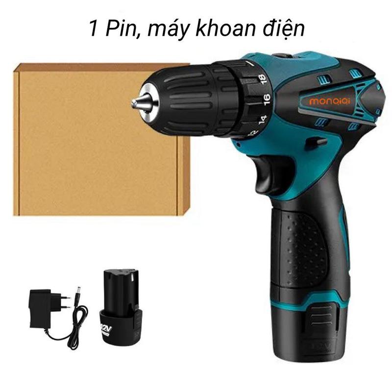 Free shipping-Máy Khoan Pin 12V Bản Mới - Máy khoan điện sạc mạnh mẽ Máy khoan pin 12v giá rẻ - Máy bắn vít, cầm tay pin mini kim loại chuyên nghiệp