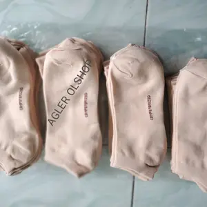 3 Pasang Kaos Kaki Nilon Semata Kaki Warna Cream Polos Lembut Nyaman Pendek Tebal Wanita Dewasa Panjang Coklat