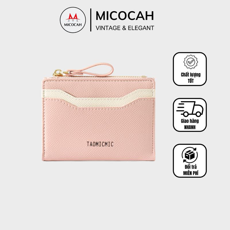 Ví Nữ Ngắn Mini Cầm Tay Gập 2 Nhỏ Gọn Nhiều Ngăn Đựng Tiền Da Sần Mềm Cực Đẹp TM26