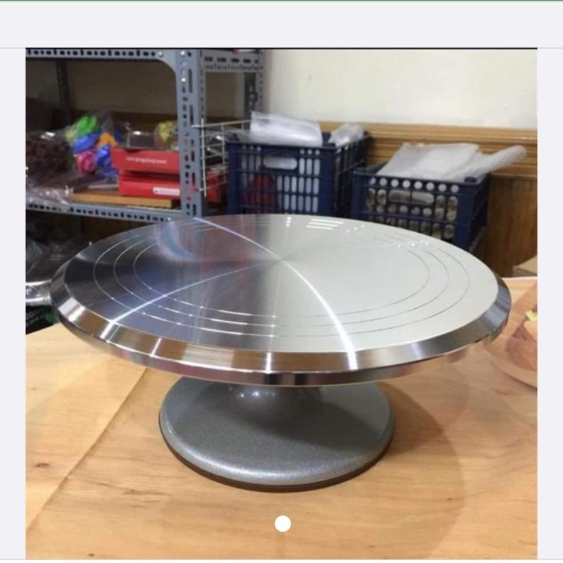 Bàn xoay bánh kem inox 30cm