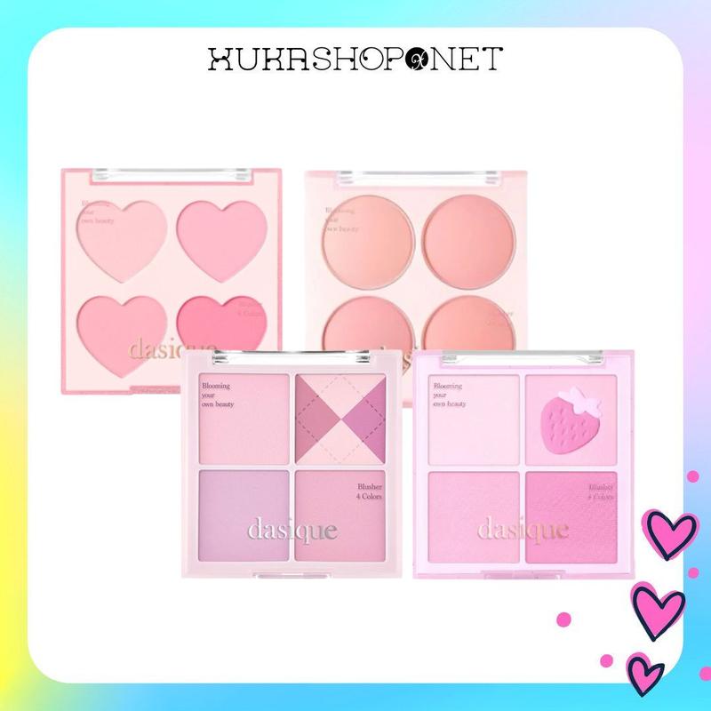  Má Hồng Dasique Blending Mood Cheek 4 ô 11.7g thuần chay chất phấn siêu mềm mịn 