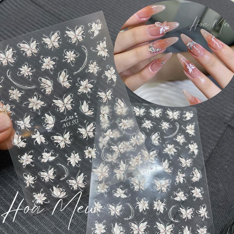 Stick hoa gel đính đá tone nâu tomoni MS-553