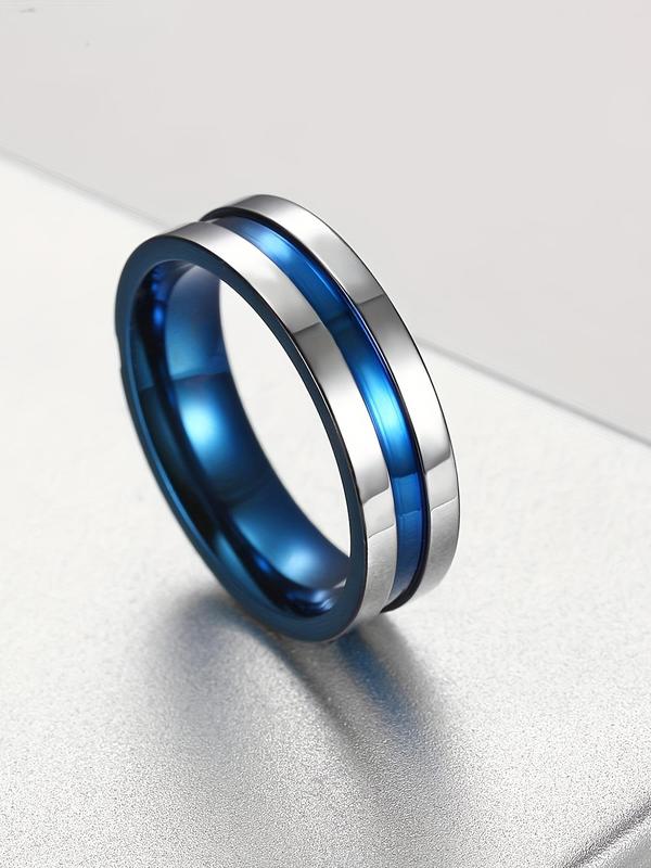Simple Stainless Steel Cross Ring, Minimalist Two Tone Ring, Fashion Elegant Men's and Women's Jewelry Accessories 0