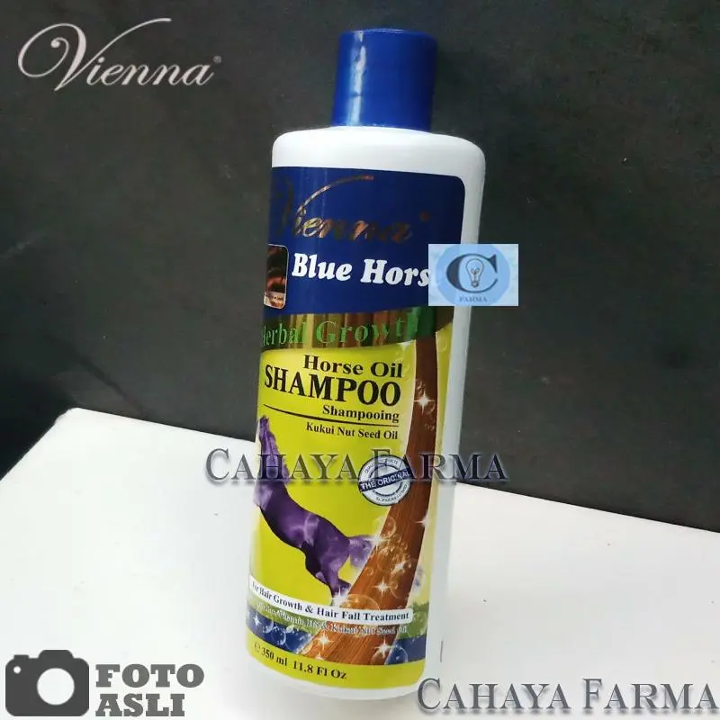 Vienna Blue Horse Shampoo Herbal Growth Shampo  / Sampo Pemanjang conditioner salon 350 ml Original BPOM Penumbuh Untuk Rambut Rontok dan Kering Kondisioner Pertumbuhan kembali 5