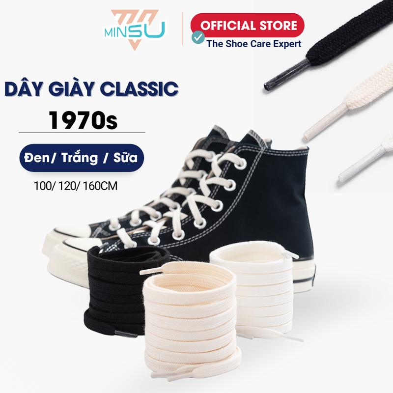 Dây Giày Classic 1970s Cổ Cao 160cm và Thấp Chính Hãng MINSU M1409 Chuyên dùng Cho Giày Converse