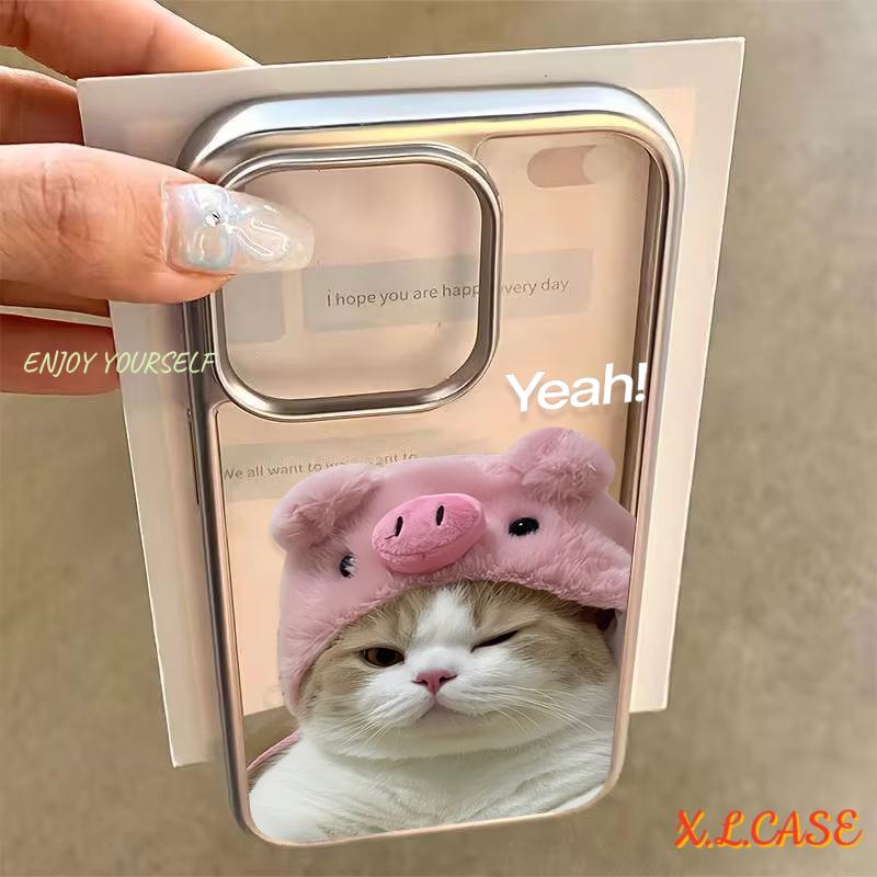Casing Lembut Kucing Lucu Kompatibel Untuk iPhone 13 Pro Max 7Plus XR 15 12 11 14 Pro Max 7 X 8 Plus SE 2020 XS MAX Penutup Pelapis Transparan Anti Guncangan 2