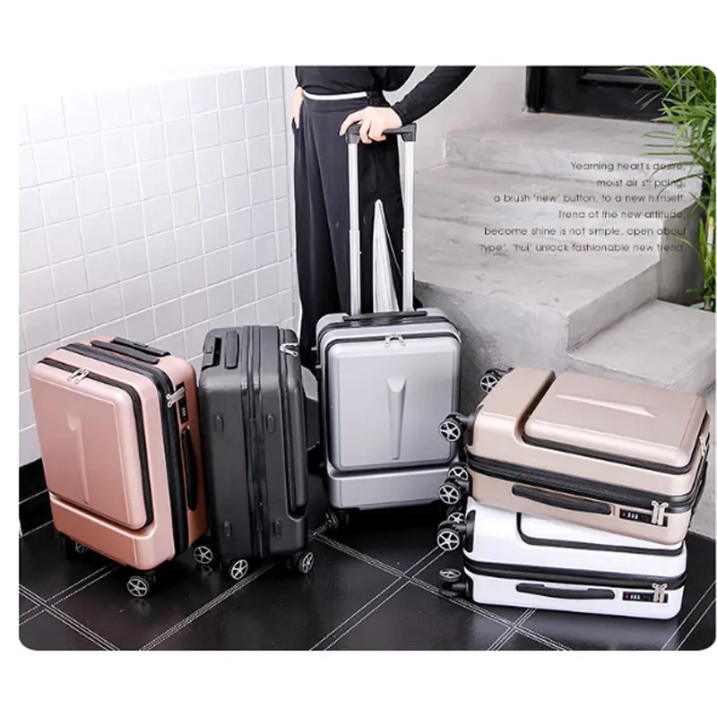 Vali kéo du lịch có ngăn đựng laptop cao cấp, Valy khóa hải quan gồm size 20 và size 24 chất liệu cao cấp độ bền cao nhiều màu thời trang 2