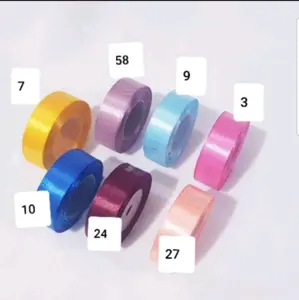 PITA SATIN POLOS TAIWAN LEBAR 2,5CM HARGA PER ROLL ISI 18 METER