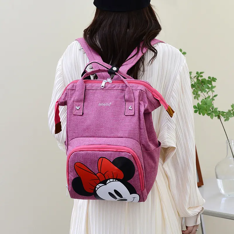 2024 New Backpack Mummy Bag Large Capacity Multifunctional Baby Bag Fashion Mom Feeding Bottle Diaper Backpack Tide