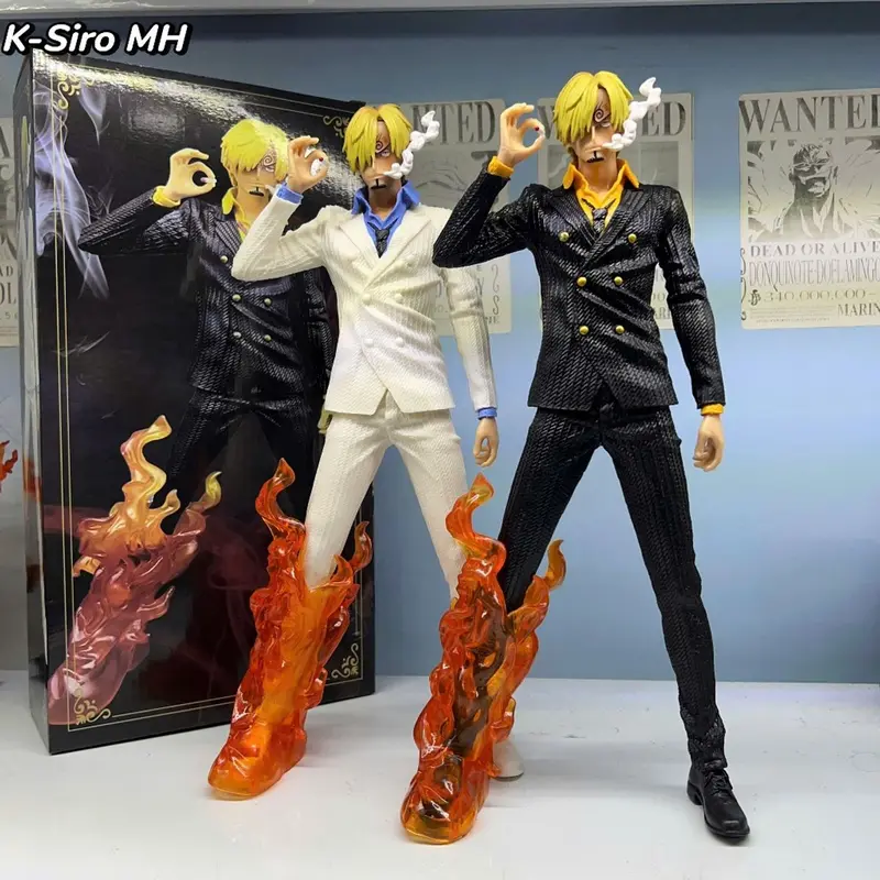 Mô hình One Piece - Vua hải tặc Vinsmoke Sanji hắc cước, đá lửa, nhả khói cao 32cm - K-Siro MH 1