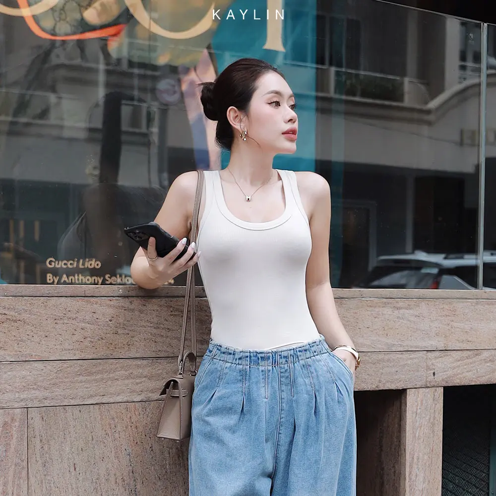 Áo thun ba lỗ nữ KAYLIN có size khoét cổ phong cách Tank Top thoáng mát KAYLIN - N2006 Women Trắng | BigBuy360 - bigbuy360.vn Áo thun ba lỗ nữ KAYLIN có size khoét cổ phong cách Tank Top thoáng mát KAYLIN - N2006 Women Trắng | BigBuy360 - bigbuy360.vn