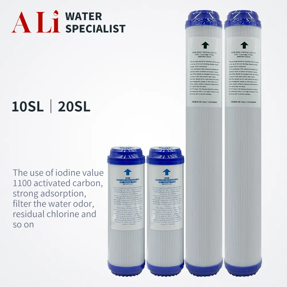 Hydropure High Quality GAC UDF carbon Water filtration Filter Cartridge Replacement 10SL/20SL