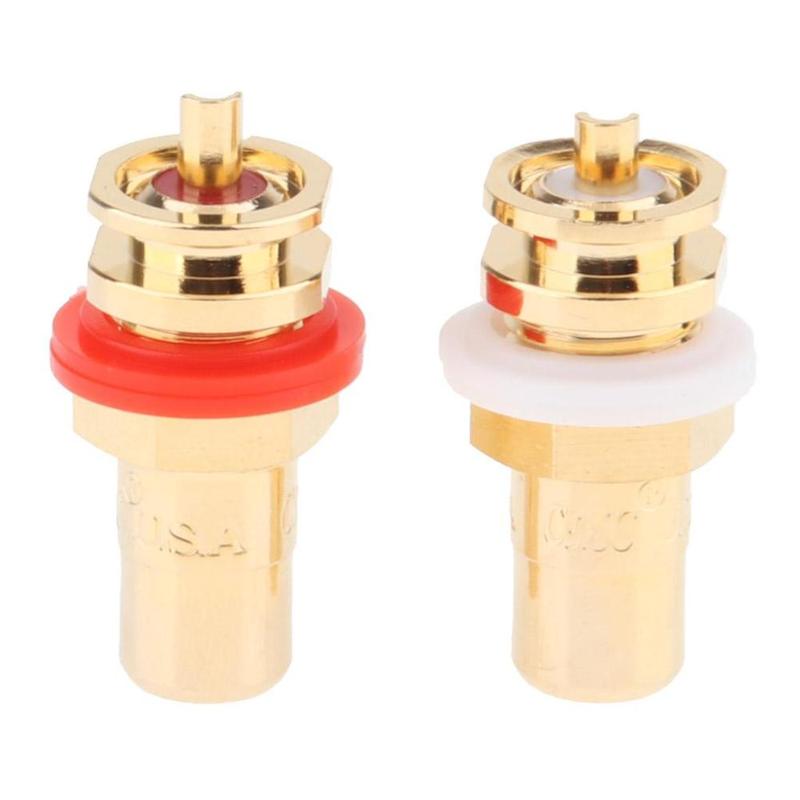 Pair Terminal Plug Socket Chassis Panel Mount - 1