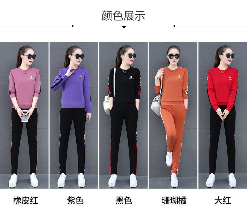 Product Introduction of Áo Len Nữ, Bộ Đồ Thể Thao, Bộ Sưu Tập Xuân Thu 2023, Bộ Đồ Mới, Dáng Rộng Vừa Vặn, Dài Tay, Phong Cách Hàn Quốc, Trang Phục Thường Ngày Cổ Tròn, Mỏng Vừa Vặn, Bộ Đồ Hai Mảnh Chạy Bộ Sport 6