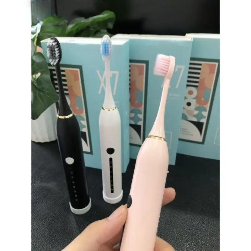 Bàn Chải Đánh Răng Điện Sonic X7 Phiên Bản Mới - 6 Chế Độ Làm Sạch và 4 Đầu Lông Chải Mềm Mại