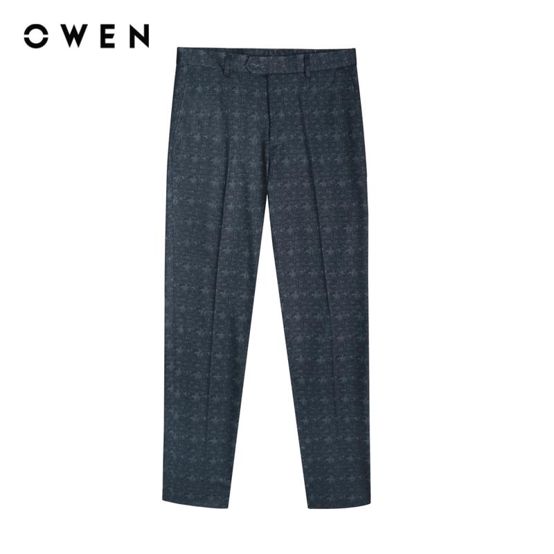 OWEN - Quần tây Nam Trendy (phom dáng ôm sát) QD220682 màu Ghi chất liệu Knit Menswear Pants