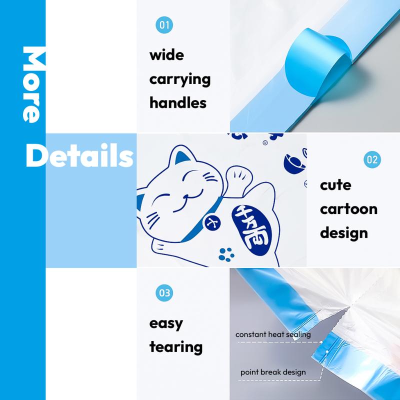 Product Introduction of [In Stock] 102 bags/roll drawstring garbage bags, insect-proof thickened disposable watertight kitchen garbage bags trash bags toilet degradable 8