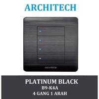 Gambar Architech Platinum B9-K4A Black Sakelar/Saklar/CETEK 4 Gang 1Arah LED - 4GANG 1ARAH RATA LED dari ARCHITECH INDONESIA Kota Administrasi Jakarta Utara 1 Tokopedia