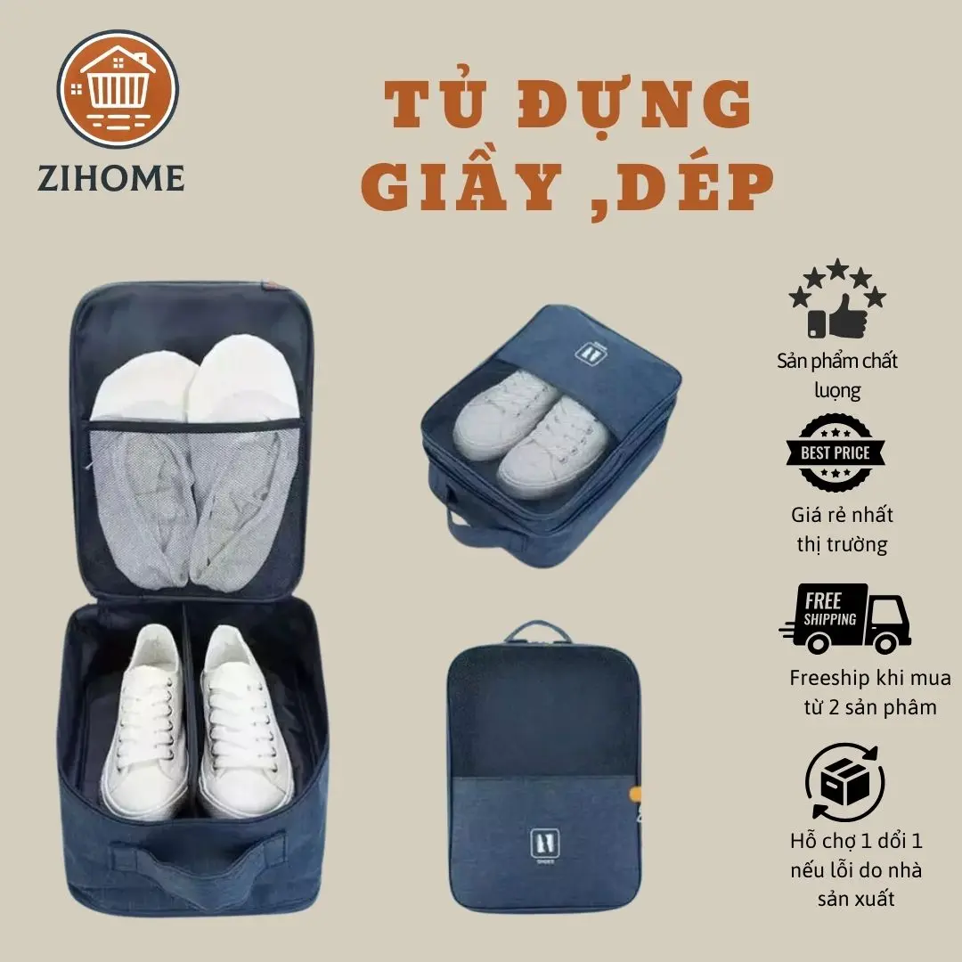 Balo Đựng Giày Dép Du Lịch – Túi Đựng Giày Thể Thao, Ba Ngăn Chống Nước, Tiện Lợi Cho Mọi Chuyến Đi