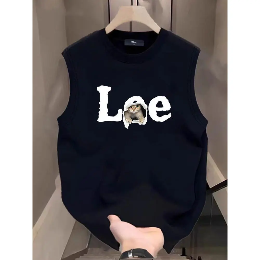 Áo Ghi Lê Vest, Dành Cho Nam Giới, Giấu Kín, Thích Hợp Cho Thể Thao, Tập Luyện Và Thể Dục, Phong Cách Mỹ, Được Làm Bằng Chất Liệu Pu Shuai, Tuyệt Vời Cho Mùa Hè, Có Thể Mặc Ngoài Trời, Dáng Rộng Vừa Vặn, Áo Phông Không Tay