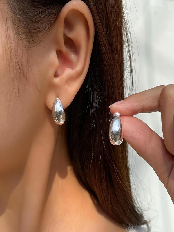 Water Drop Shaped Dangle Earrings, Fashionable Chunky Earrings for Women, Casual Jewelry for Party, Daily Clothing Decor, Trendy All-match & Exquisite Jewelry for Birthday Gift 4