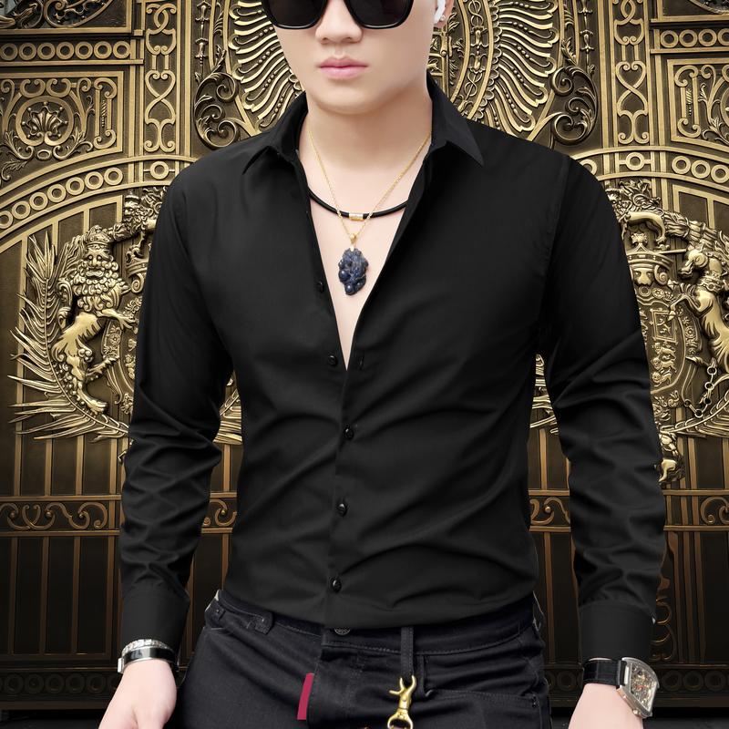 Product Introduction of Áo Sơ Mi Nam 2 Màu Đen Trắng Lãng Tử Siêu Đẹp - Menswear 18