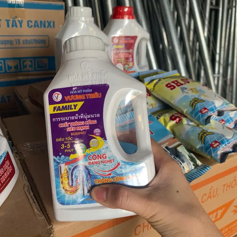( COMBO 1 +1) Nước thông cống + nước thông tắc bồn cầu cực mạnh, hiệu quả nhanh chóng chỉ từ 3-5p family 800ml 1