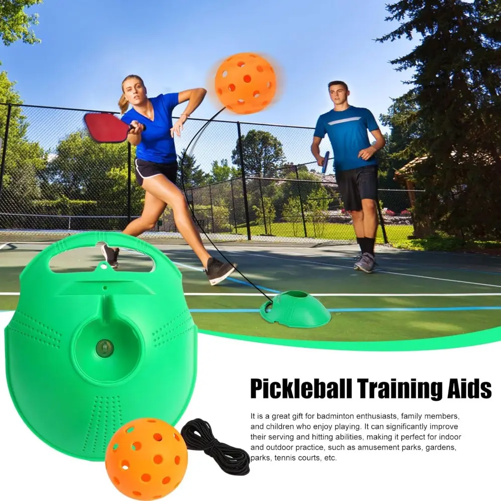 Portable Rebound Pickleball Solo Trainer with Ball Pickleball Accessories Pickball Practice Rebounder Training Aid Base Pickleball Solo Equipment Single Player
