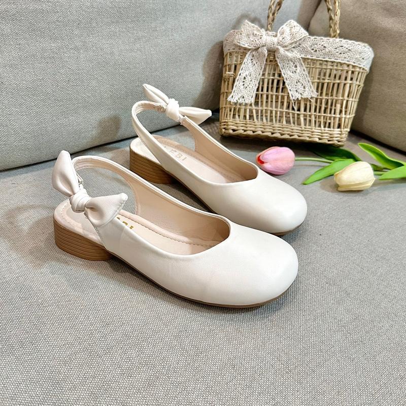 NG Giày slingback gót bơ đế cao 3cm Shoes Nữ