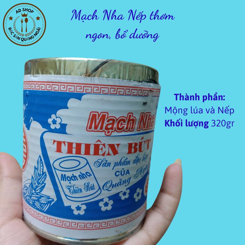 Hủ 320Gr Mạch nha nếp lúa non không đậu đặc sản Quảng Ngãi Food