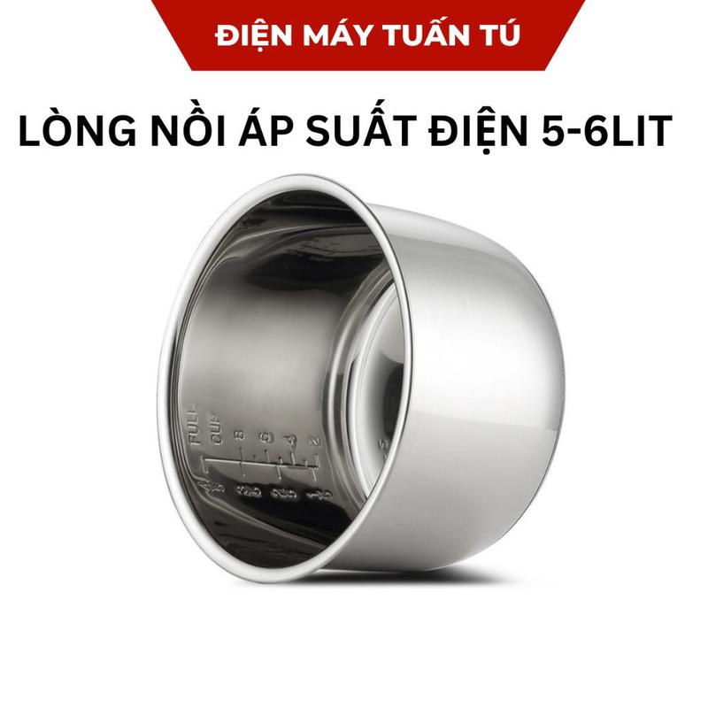 Lòng, ruột, lõi nồi áp suất điện 4 lít,5 lít,6 lít, ruột nồi cơm điện 0,6 lit đến 1.8 lit, Inox 304 an toàn cho sức khỏe