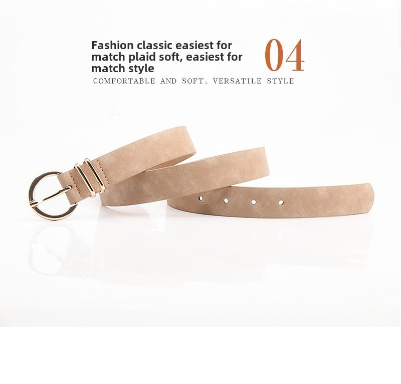 Product Introduction of Women's Belt Four Seasons Korean Style New Simple All-Match Alloy Pin Buckle Belt Clothing Matching Jeans Strap 13