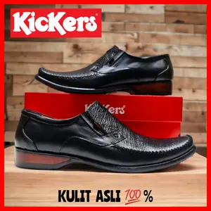 SEPATU KERJA PRIA FORMAL KULIT ASLI 100% / SEPATU PANTOPEL KICKERS_COWOK / SEPATU WEDDING PERNIKAHAN LAKI RESMI / SEPATU PANTOFEL ASLI KULIT BISNISMAN Shoes Shoes Pesta