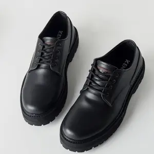 Kenfa - Sefron Black Sepatu Formal Pria Wanita Casual Kerja Kantor Semi Kulit Simple Basic Full Hitam Kasual Pantofel Shoes