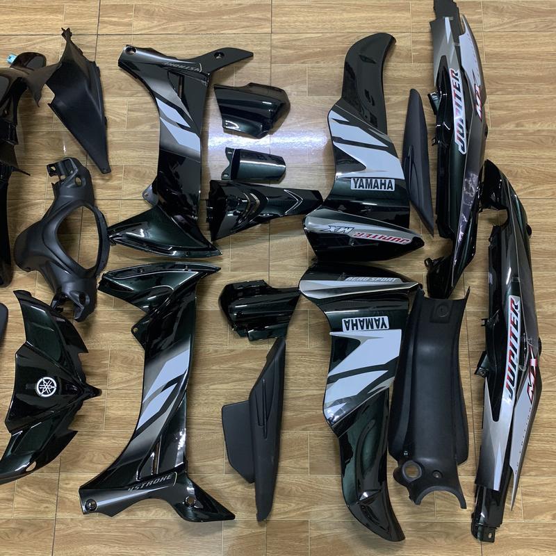 Dàn áo xe Jupiter MX-Gravita  Màu Đen ( bộ vỏ nhựa dùng xe jupiter mắt cáo) nhựa trắng loại 1 0