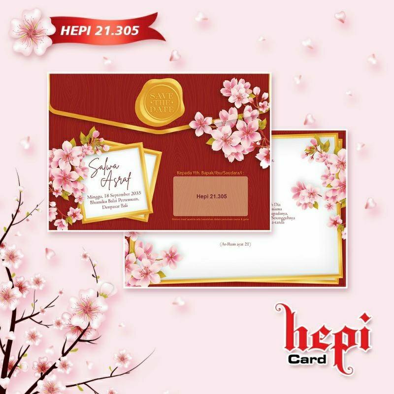 Undangan Pernikahan PROMO Terbatas HEPI 305   | Paket Lengka Elegan Modern Paket Lengkap 100 PCS Gratis Label & Plastik - JanjiKita | Default