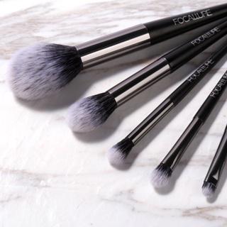 Bộ 6 Cọ Trang Điểm Focallure Đa Năng, Lông Cọ Mềm, Nhỏ Gọn, Tiện Lợi Bỏ Túi, Thích Hợp Đem Đi Du Lịch Cosmetic Mỹ Phẩm Nữ Mascara 3