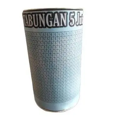 ongkir gratis Celengan Target  5jt 5k Biru  / Celengan viral Tiktok / Celengan celeng an Paper Multicoloured Piggy Banks tabungan murah anti tuyul
