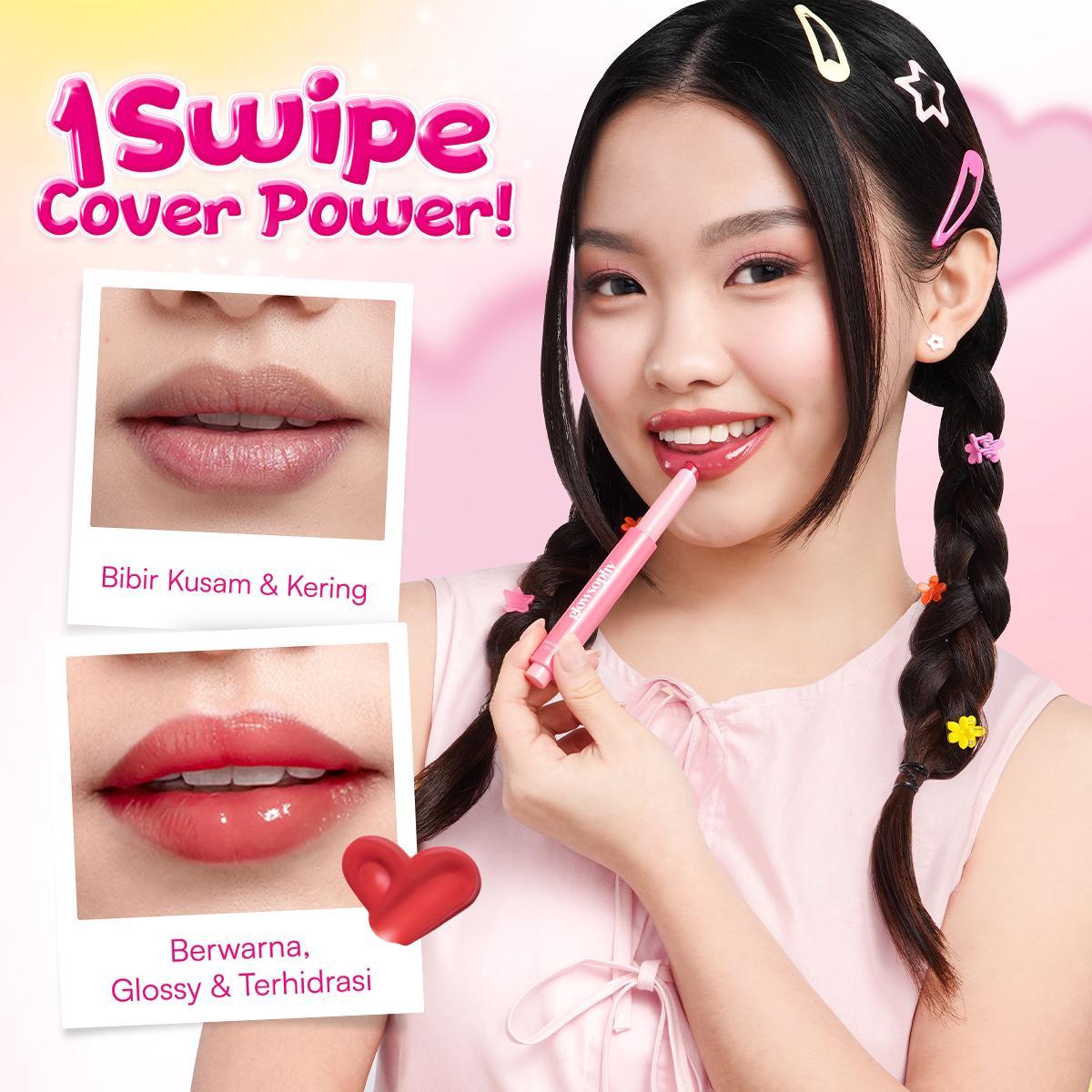[New Launch] Glowsophy 2Pcs Color Crush Juicy Tinted Lip Balm - Pelembap pigmented untuk efek gloss & plump up yang melembapkan serta membuat bibir tampak penuh berkilau