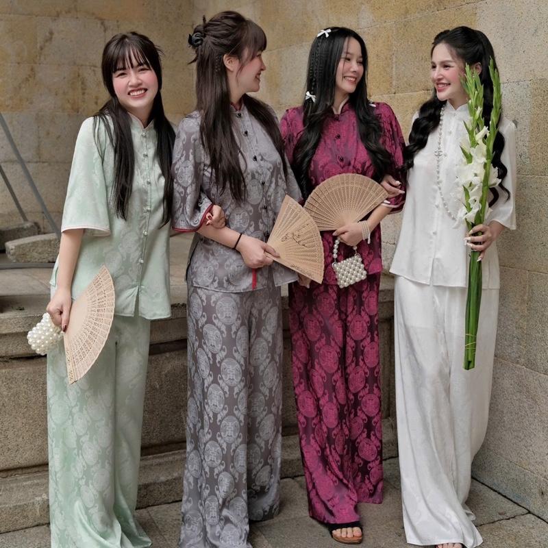 Đường Duyên-Pháp Phục Việt Ngọc Minh Châu/Bộ quần áo đi chùa Nữ