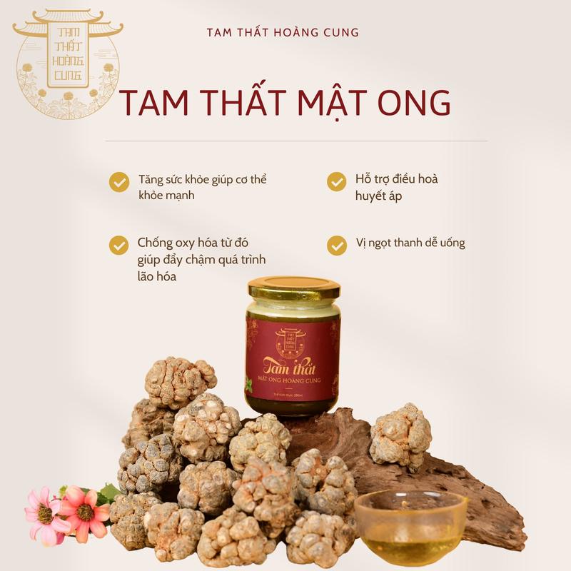 combo mua 1 hũ tặng 1 hũ tam thất tinh nghệ mật ong hoàng cung ( Tặng phới+ tặng túi ) 3