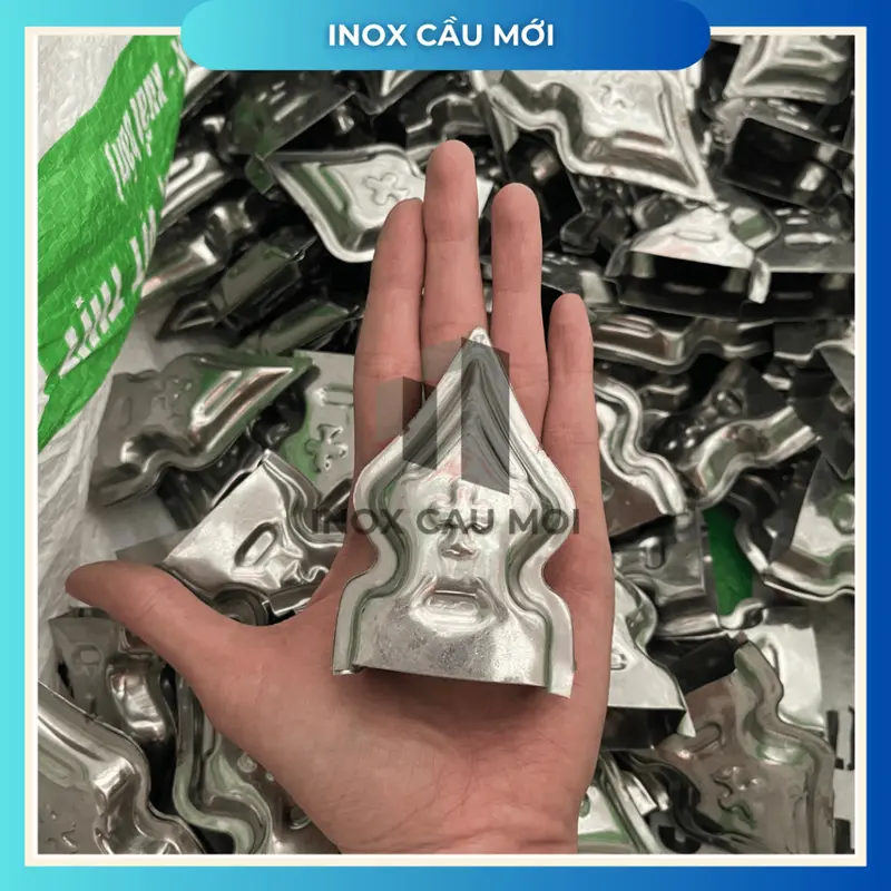 COMBO 10 - Mác xoắn chụp hàng rào INOX 304, nắp chụp bịt đầu sắt hộp 20x40 2