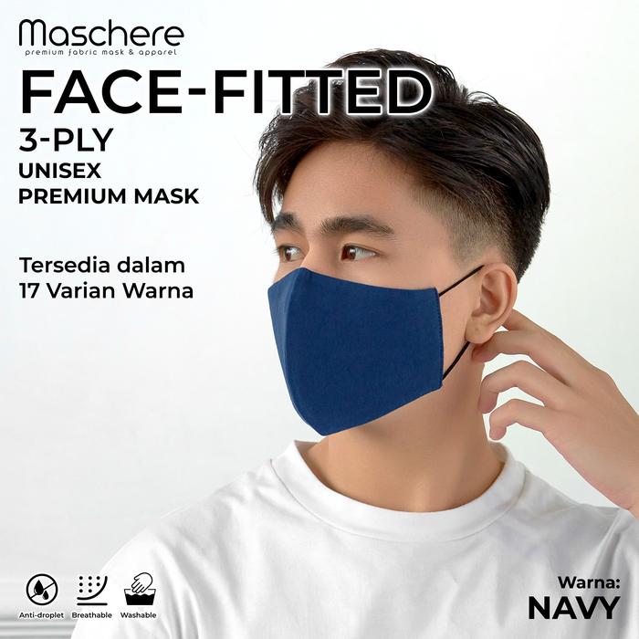 Gambar Maschere Masker Kain 3-Ply Model Fitted - Hijau dari Maschere Indonesia Kab. Sleman 5 Tokopedia