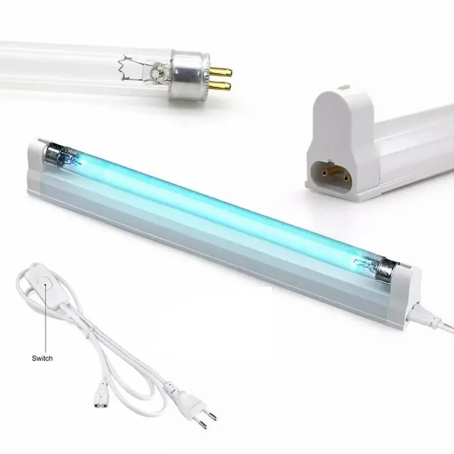 Đèn tiệt trùng UVC, Đèn diệt khuẩn, 8W và 6W, Đèn diệt khuẩn, Ống tia cực tím E17, Khử mùi, Thay thế cho đèn UV, Đèn chiếu sáng 220V, Đèn ngủ thạch anh Cầm Tay ngoài trời, Thích hợp cho phòng gia đình