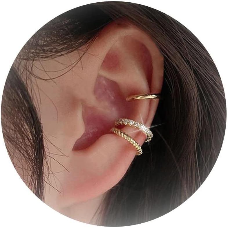 Ear Cuff Earrings for Women Ear Cuffs Non Piercing Trendy Clip on Cartilage Fake Earring Set Stack Jewelry Gifts 8